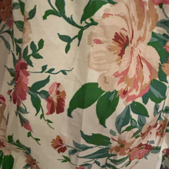 NWT! Anthropologie Floral Maxi Dress with Puff Sleeves - Size XL - Picture 4 of 5